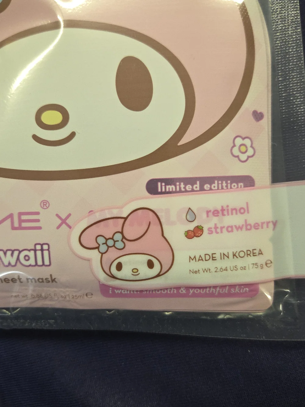 Berry Kawaii Retinol Strawberry Sheet Mask - Pink 3 In A Pack